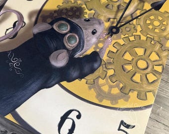 ヒッコリー・ディッコリー・アートプリント | スチームパンク・マウス・デジタルアート作品 | アーカイブアートプリント