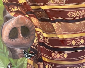 Peek-A-Boo アートプリント | アジアゾウと東南アジアにインスパイアされた絵画 | アーカイブアートプリント