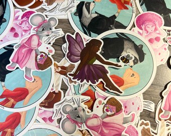 気まぐれなステッカー | 水筒、ノートパソコン、車などに貼れる防水ステッカー