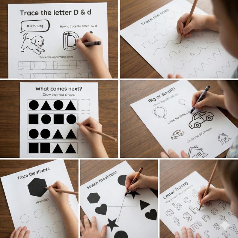 Preschool curriculum bundle cover image showing printable worksheets for age 3-4 homeschooling and kindergarten readiness.