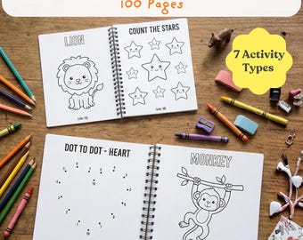 Toddler Learning Binder Winter Edition - Preschool Worksheets & 2026 Handprint Calendar | Homeschool Curriculum PDF