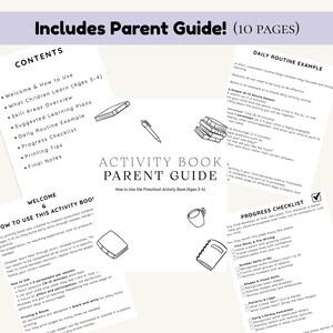 Preschool curriculum bundle cover image showing printable worksheets for age 3-4 homeschooling and kindergarten readiness.