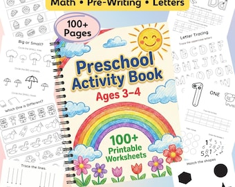 Preschool Curriculum Bundle Age 3-4 - Homeschool Pre-K Activities | Printable Activity Worksheets