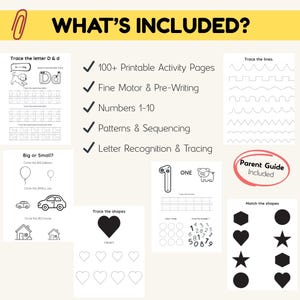 Preschool curriculum bundle cover image showing printable worksheets for age 3-4 homeschooling and kindergarten readiness.