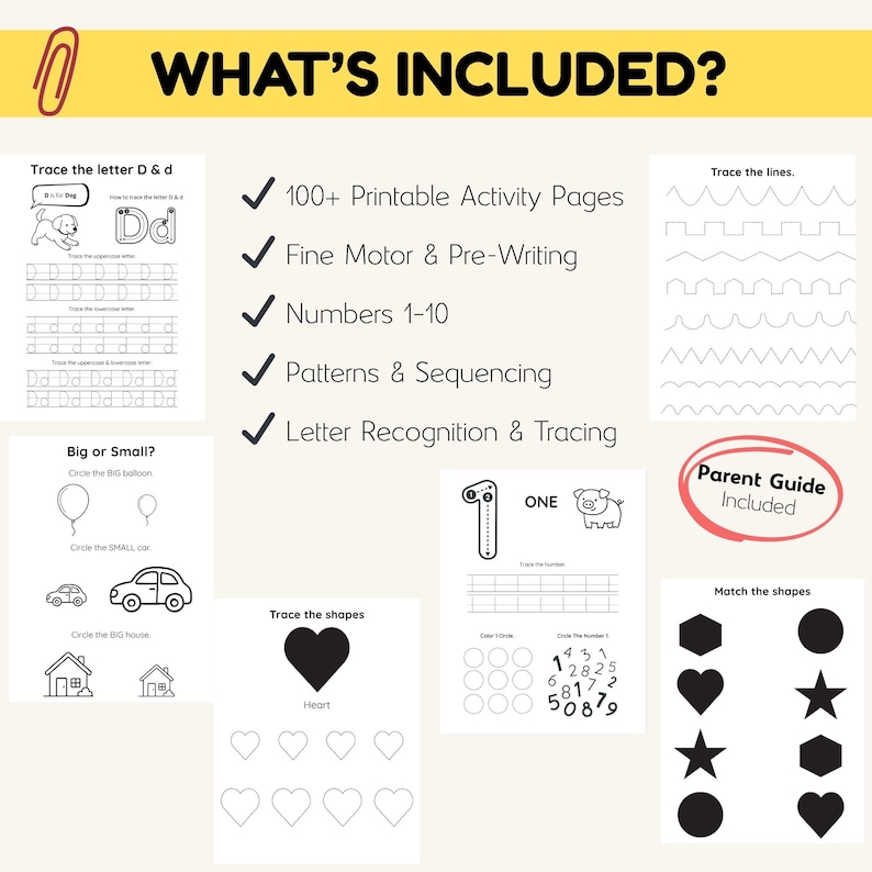Preschool curriculum bundle cover image showing printable worksheets for age 3-4 homeschooling and kindergarten readiness.
