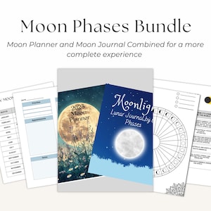 Moon Journal & Planner Bundle: Witchy Manifestation, Astrology, Zodiac