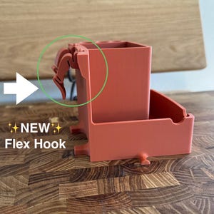The new flex hook design accounts for slight variations in the thickness of the splash pans over the years ensuring you get the perfect fit!