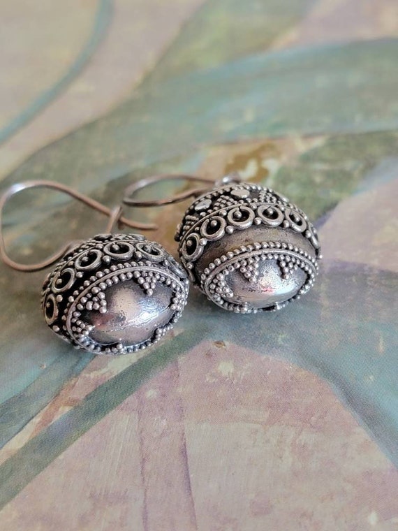 Vintage Sterling Silver Earrings Pierced Ears 925 - image 4