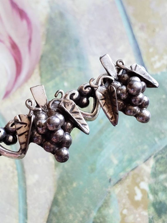 Vintage Sterling Silver Mexico Grape Cluster Grape