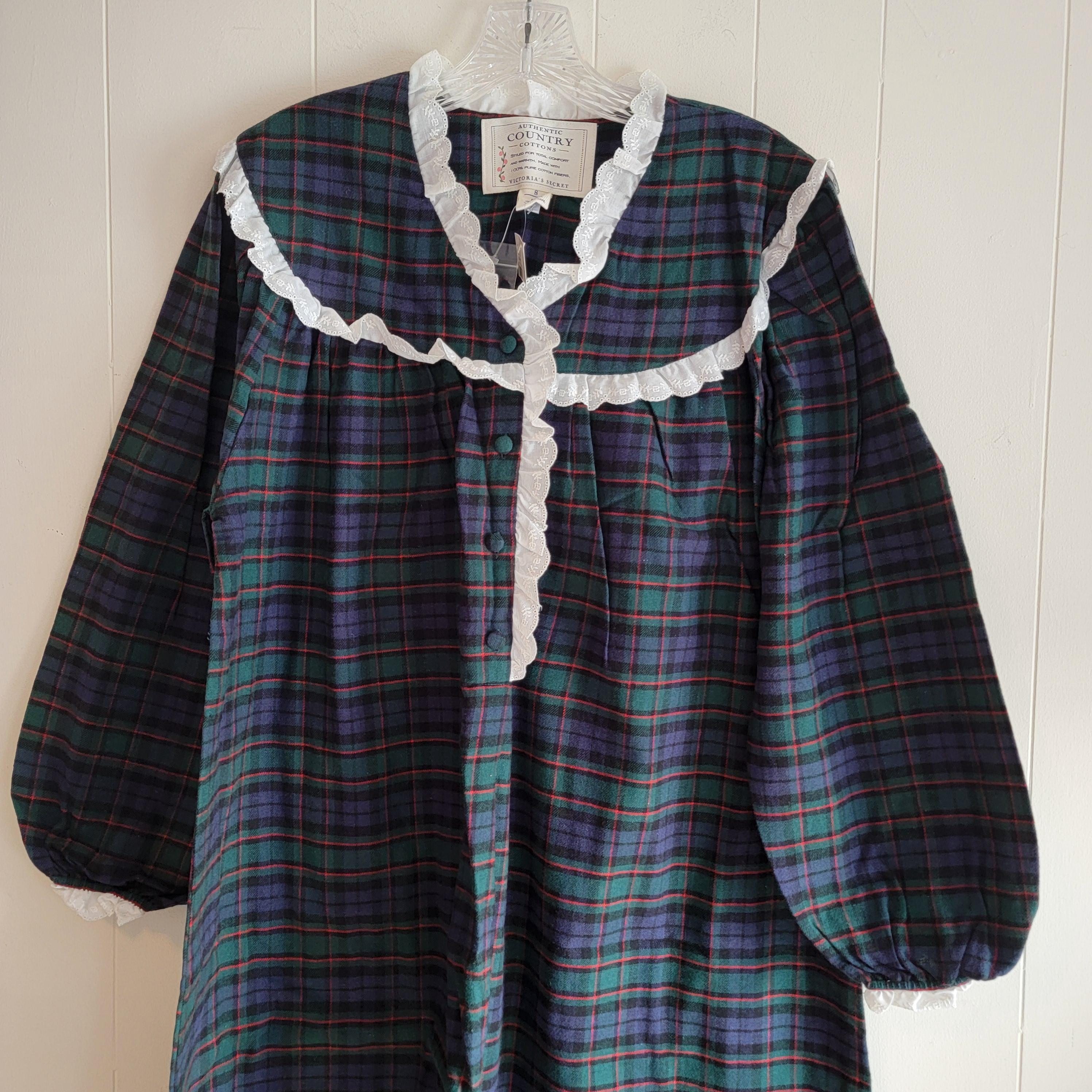 Vermont Country Long Cotton Flannel Granny Nightgown Country Nightgown