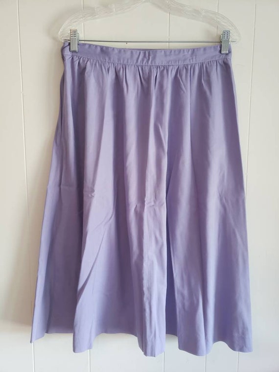 Vintage Lilac Light Purple Skirt Summer 1970s or … - image 2