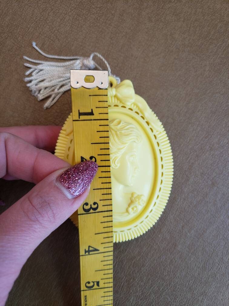 Vintage Avon Potpourri Holder Yellow Cameo with Off White Etsy