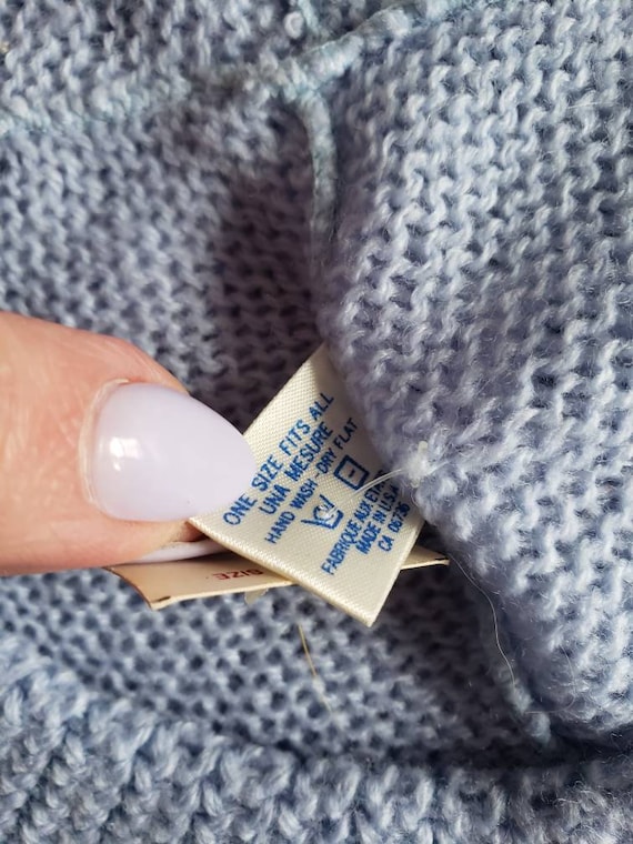 Vintage Hansen Knit Beret, Pale Blue Acrylic, Dead Stock  display picture 3