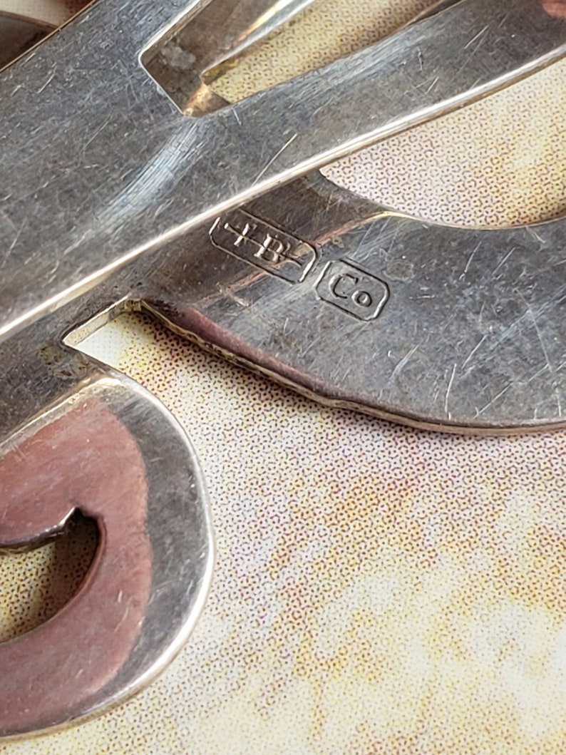 Vintage R Blackington Sterling Silver Dollar Sign Money Clip Hallmarks Maker/'s Mark Signed 1960s
