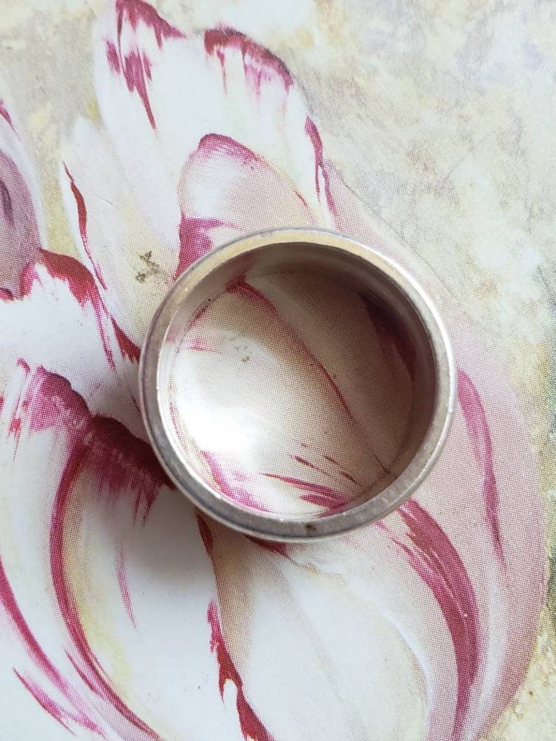 Vintage Sterling Silver Band Ring 1990s Wedding Band 925 Size 8 Made in ...