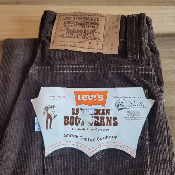Vintage Levi's Saddleman Boot Jeans: Brown Cordur… - image 2