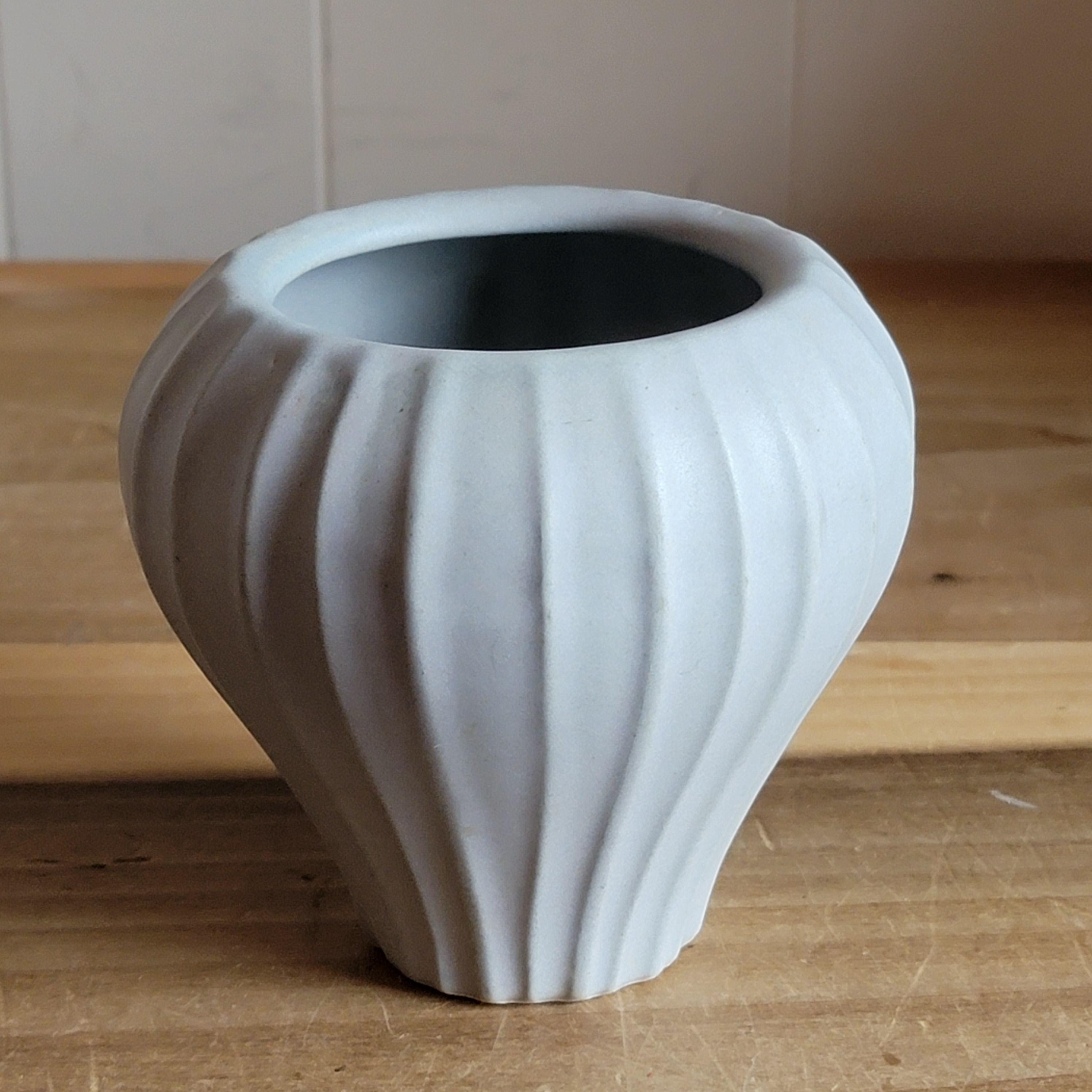 Pot Vintage Jonathan Adler Violet à Cils - Porcelaine Avec Couvercle, Occasion