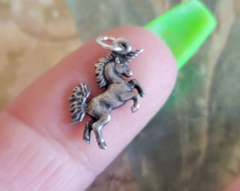 Vintage James Avery Sterling Silver Tiny Unicorn Charm Pendant