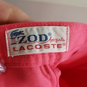 Vintage Never Worn Izod For Girls Lacoste Girls Hot Pink Pants Hidden Button Size 12 Made in the USA Creased Darts 1980s image 9