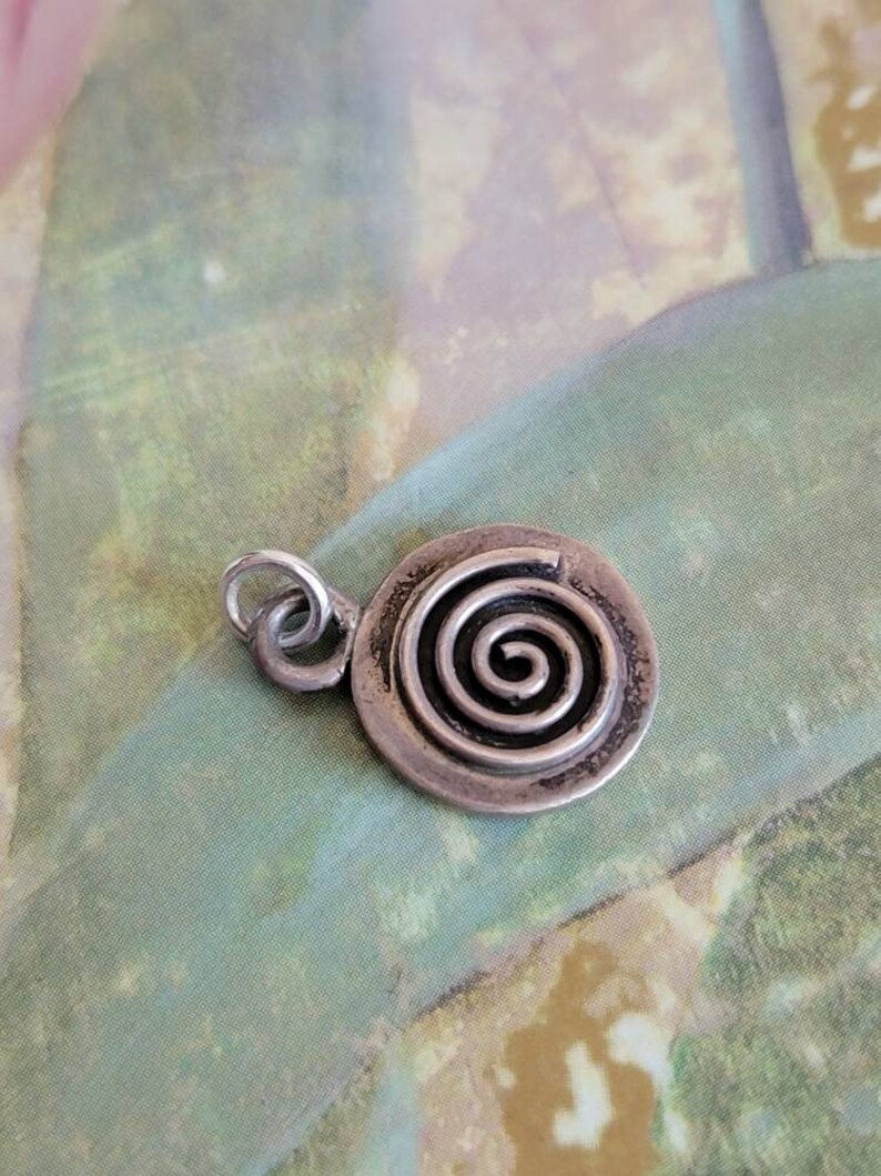 Sterling Silver Spiral Pendant 925 Vintage R.N