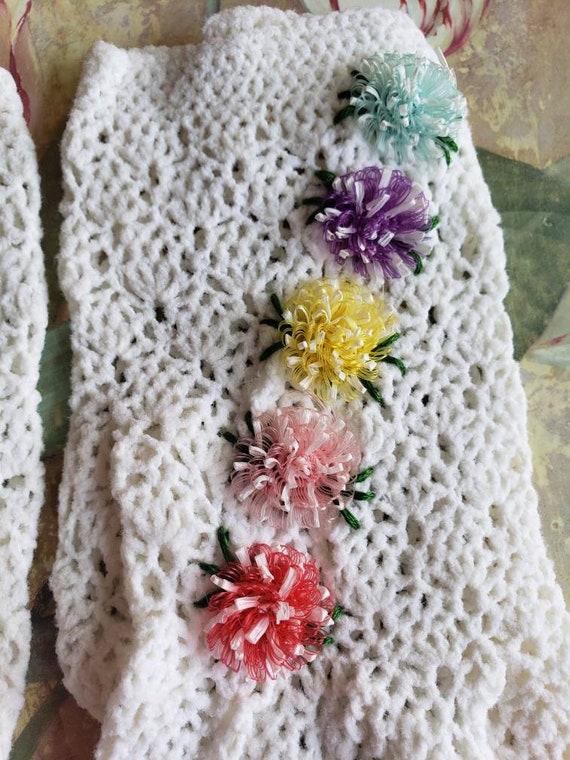 Vintage by Elayne White Gloves Ladies Retro Croch… - image 2