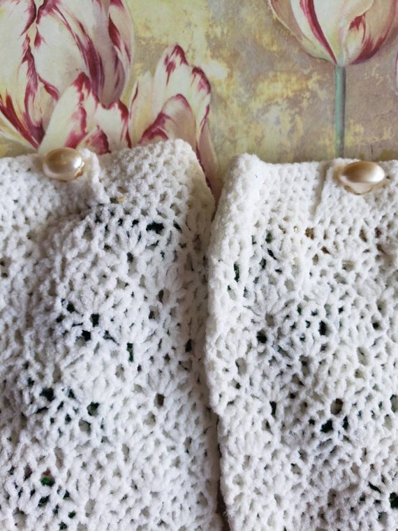 Vintage by Elayne White Gloves Ladies Retro Croch… - image 5