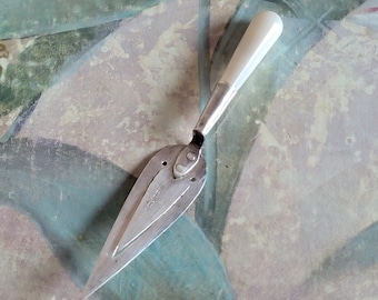 Vintage Sterling Silver and Mother of Pearl Trowel Bookmark Book Mark 925 Hallmarks