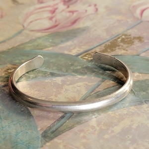 Vintage Signed Sterling Silver Cuff Bracelet