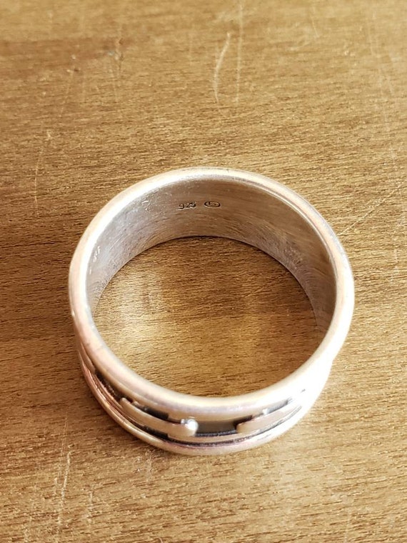 Vintage Sterling Silver Band Ring Size 10 Wedding… - image 6