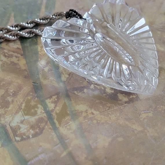 Vintage Waterford Crystal Heart Pendant Sterling … - image 5