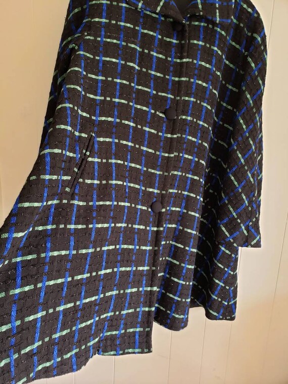 Vintage Adam Douglass Adrianna Papell Black Blue … - image 3