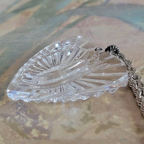 Vintage Waterford Crystal Heart Pendant Sterling … - image 3