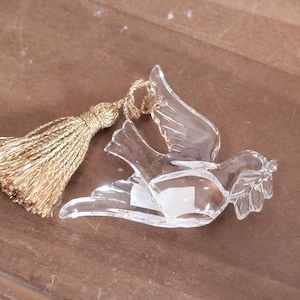Vintage Marquis Waterford Crystal Dove Peace Christmas Tree Ornament As Is