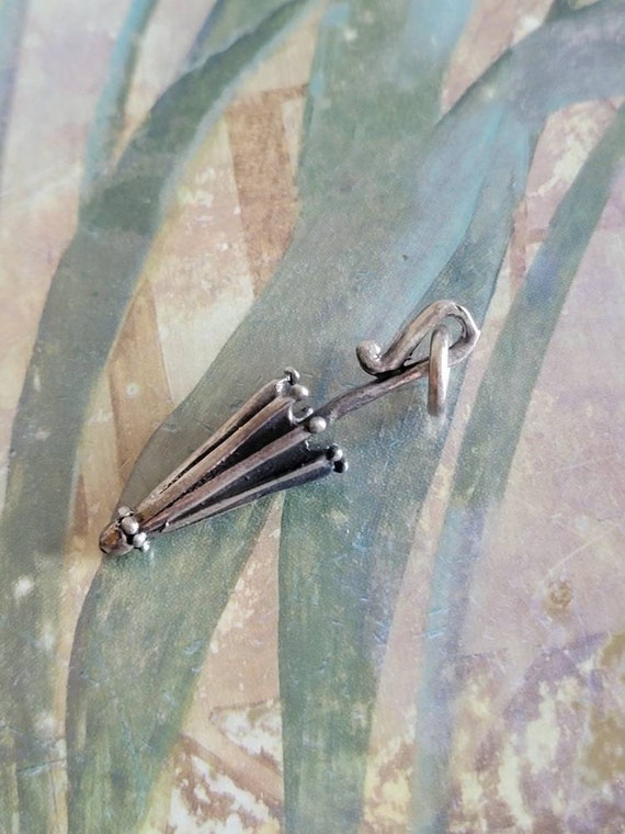 Vintage Sterling Silver Umbrella or Parasol Penda… - image 5