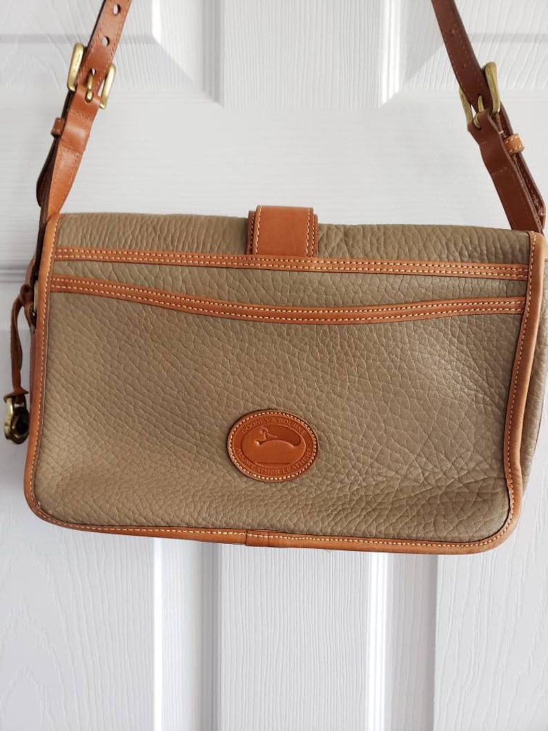 Vintage Leather Dooney and Bourke Pocketbook Purse Beige with Etsy