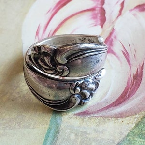 Vintage Towle Sterling Silver Spoon Handle Ring Size 6
