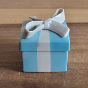 Vintage Tiffany & Co Made in Japan Blue Box With a White Bow
