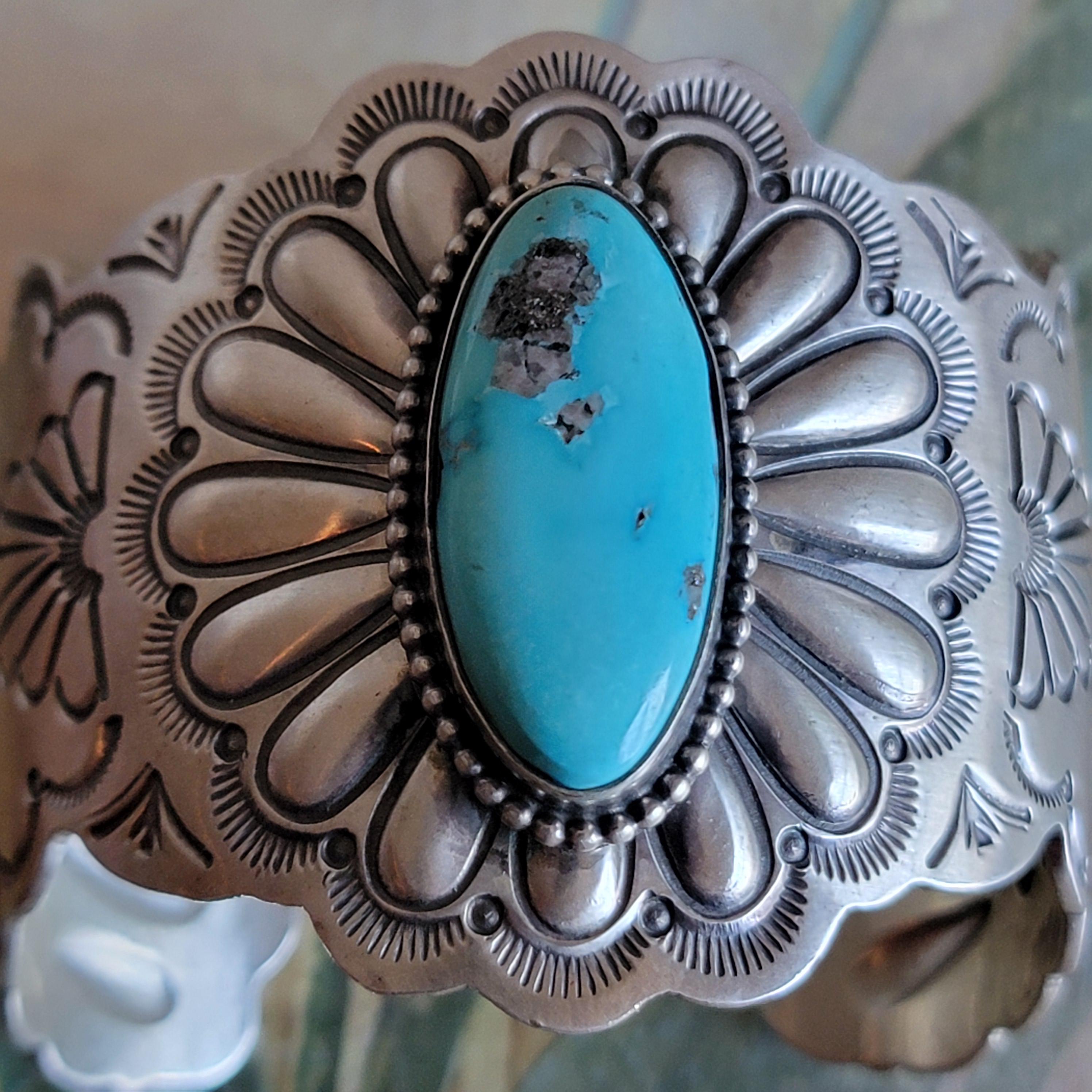 Vintage Signed Running Bear Native American RB Sterling Silver and