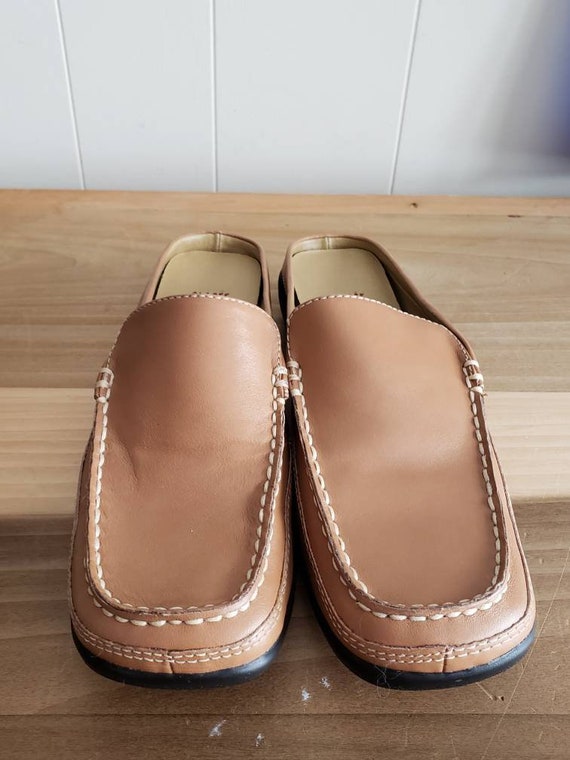 Vintage Glacee Original Box Tan Leather Loafer Mules Open Back Flats Size 8 M Box Ladies Autumn Never Worn Etsy Canada