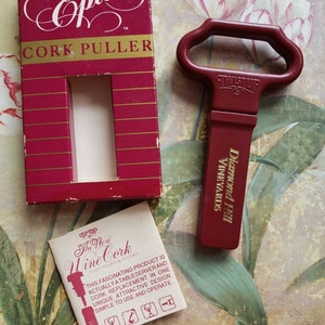 Vintage Epic Cork Puller Bottle Opener Church Key 1980s Original Box Diamond Hill Vineyards