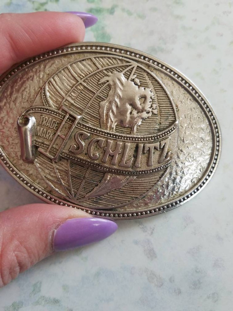 Vintage Trade Mark Schlitz Belt Buckle Beer Father's Day image 8