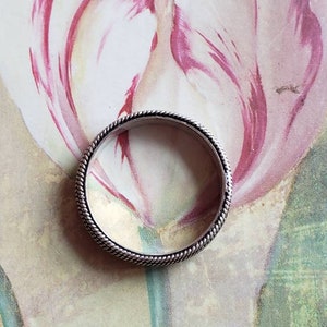 Vintage Sterling Silver 925 Band Ring 1980s Twist Rope Ring Repeating ...