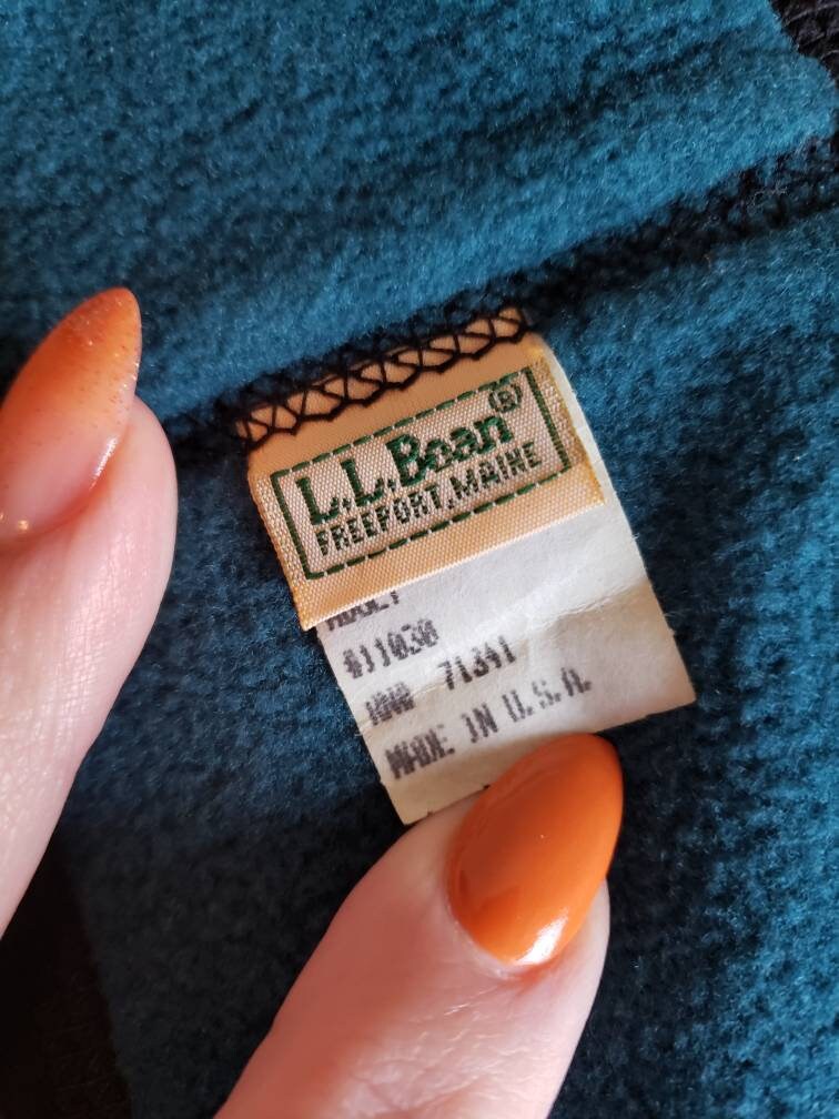 Vintage L.L. Bean Fleece Headband: Blue Green Ear Warmer  display picture 3