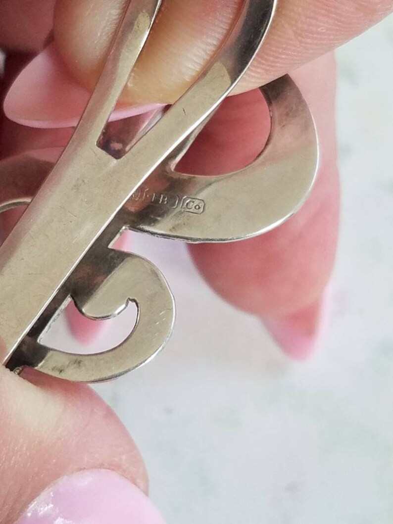 Vintage R Blackington Sterling Silver Dollar Sign Money Clip Hallmarks Maker/'s Mark Signed 1960s