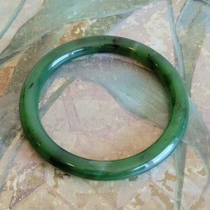Vintage Green Jade Bangle Bracelet