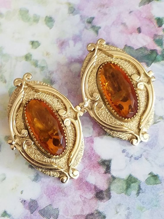 Vintage Whiting and Davis Clip On Earrings Ladies 