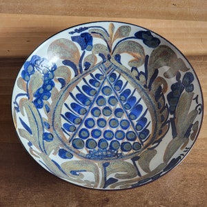Vintage Aluminia Royal Copenhagen Tenera Fajance Porcelain Bowl Made in Denmark Mid Century