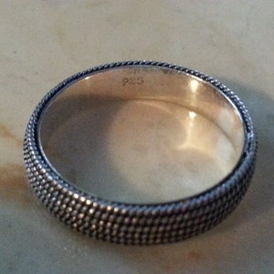 Vintage Sterling Silver 925 Band Ring 1980s Twist Rope Ring Repeating ...