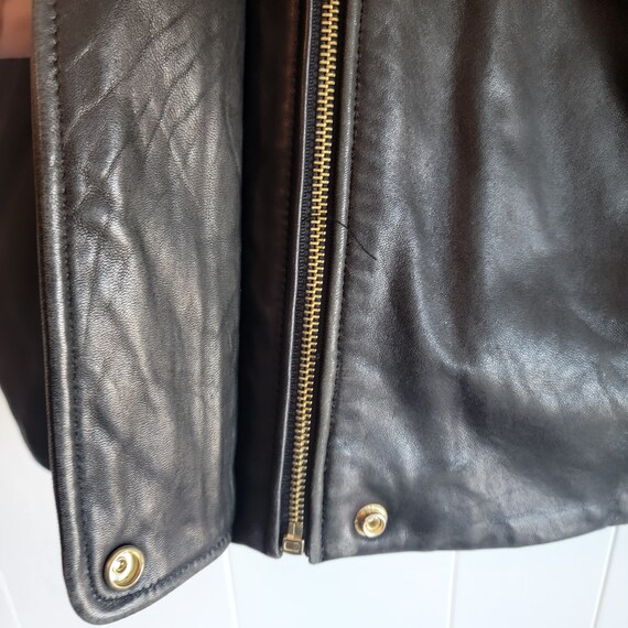 Vintage Valerie Stevens Lamb Leather Black Jacket… - image 7