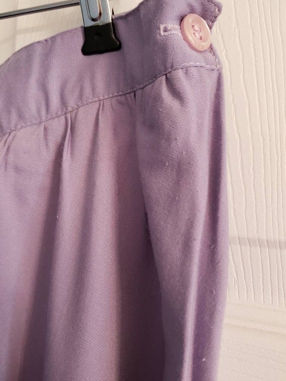 Vintage Lilac Light Purple Skirt Summer 1970s or … - image 7